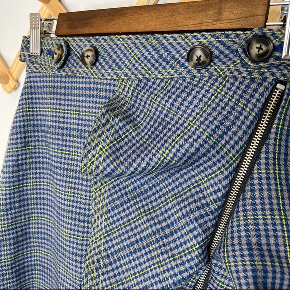 Self-Portrait Flounced Check Plaid Ruffle Skirt US 0 - Picture 9 of 16